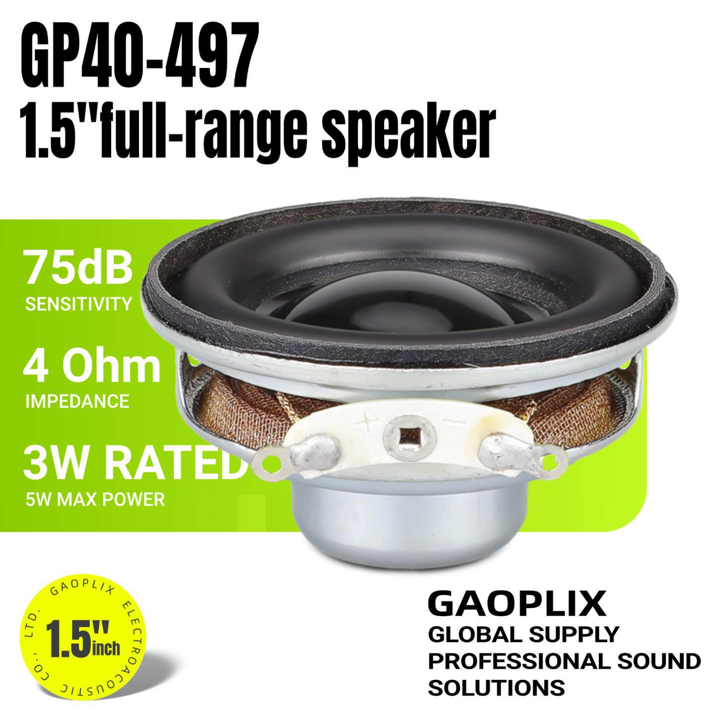 40mm1.5寸钕磁全频喇叭4欧3瓦PU边故事机白噪音音箱内磁扬声器