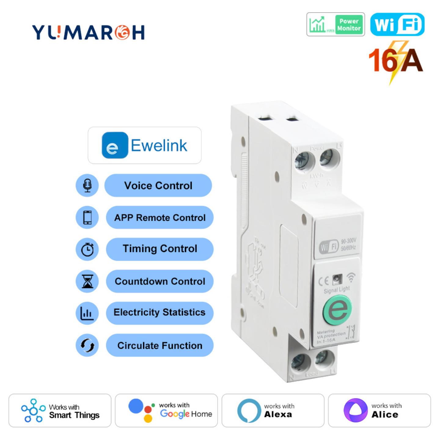 WIFI智能开关断路器16A时控开关带计量电表远程遥控