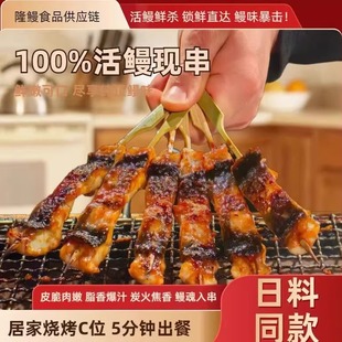 烧鸟串活鳗现杀速冻鳗鱼串摆摊烧烤肉冷冻半成品170克 包 包200克