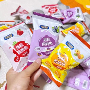 我的小心情冻干酸奶块果粒益生菌草莓蓝莓黄桃水果干吃泡奶零食