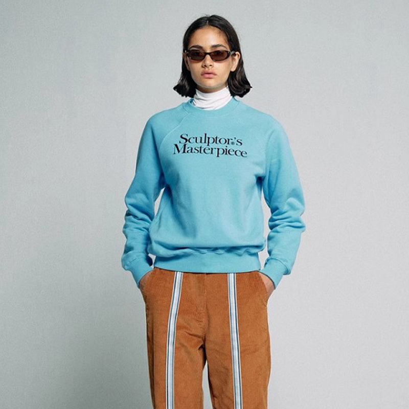 SCULPTOR纯棉薄绒宽松休闲卫衣