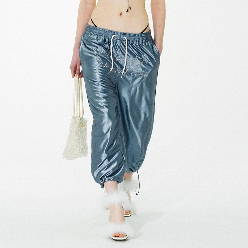 SCULPTOR休闲风刺绣镶边9分裤