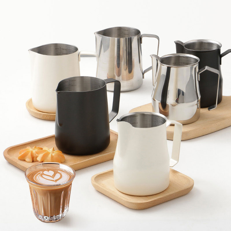 304不锈钢咖啡拉花杯专业尖嘴奶泡壶打奶缸Milk Frothing Pitcher