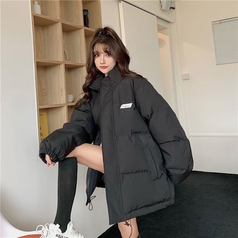 大码克莱因蓝棉服女装2023新款韩版