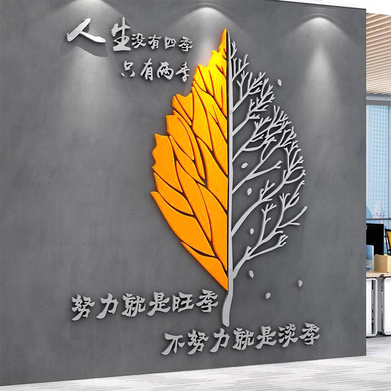 办公室墙面装饰画会议形象墙贴进门氛围布置公司企业文化励志标语