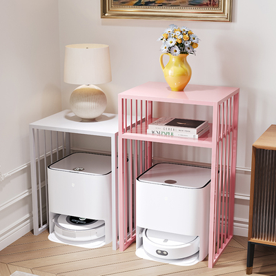 扫地机器人置物架客厅铁艺鱼缸架云鲸收纳柜沙发边几落地饮水机架