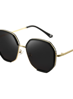 抖音洛伊士loesy白铜偏光男女时尚太阳眼镜开车旅游专用墨镜2101