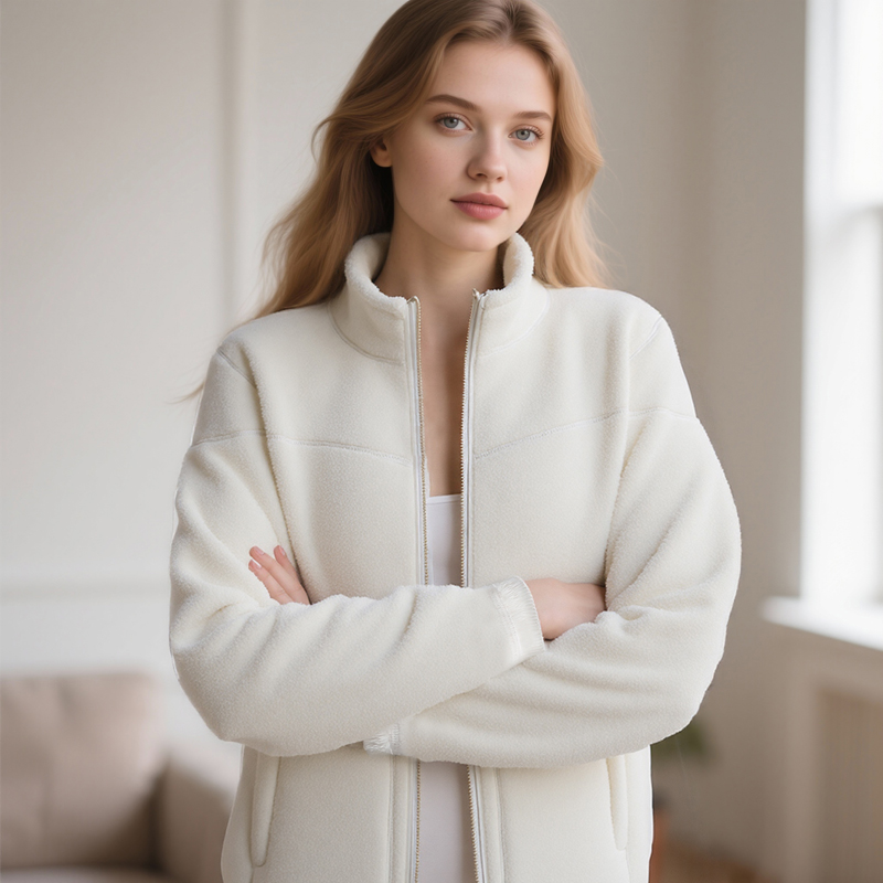 新款摇粒绒抓绒衣女秋冬加绒加厚双面穿冲锋衣内胆开衫摇粒绒外套