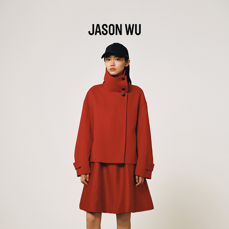 【秋冬新品】JASON WU 25年新款羊毛羊绒双面呢短上衣外套大衣女