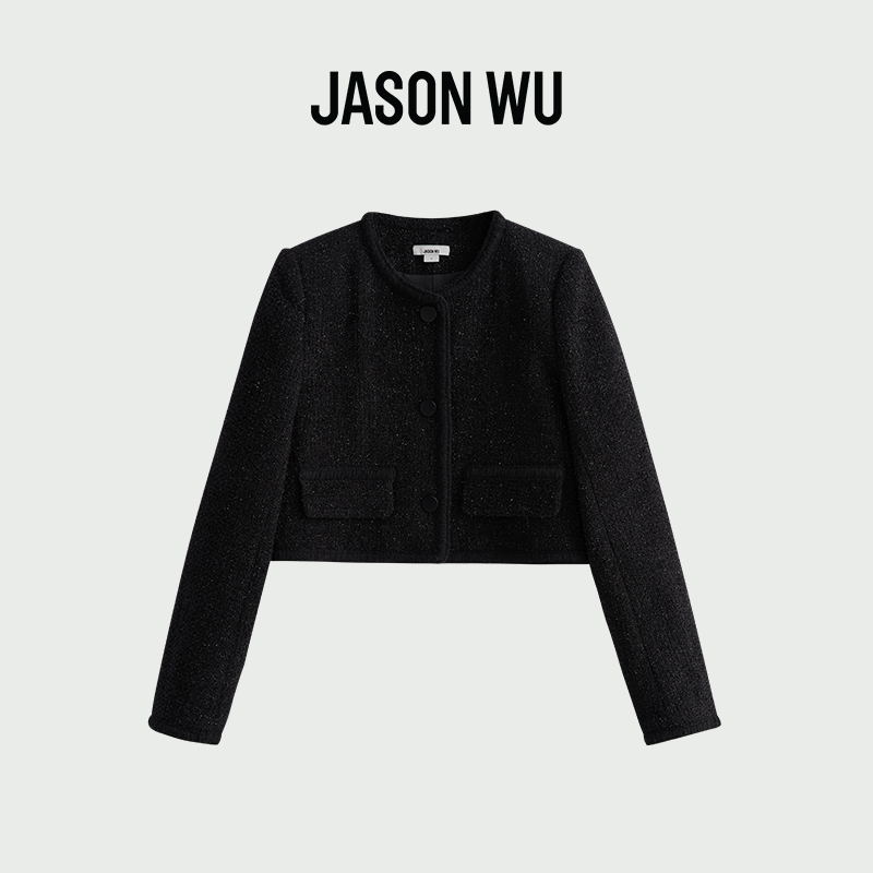 JASON WU 专柜同款 23年秋冬新款粗花呢短外套女士夹克上衣