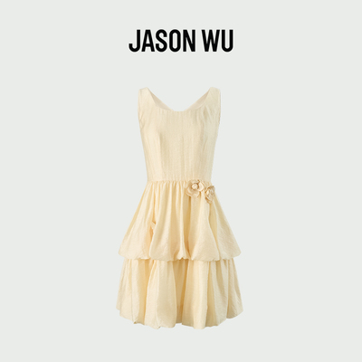JASON WU2026年夏季新款立体花花苞连衣裙女士甜美收腰无袖蛋糕裙