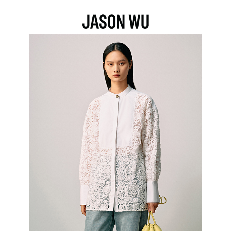 衬衫jasonwu花朵蕾丝通勤