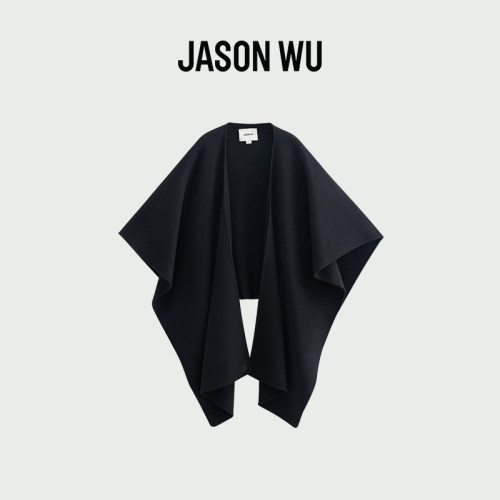 jasonwu绵羊毛通勤斗篷型