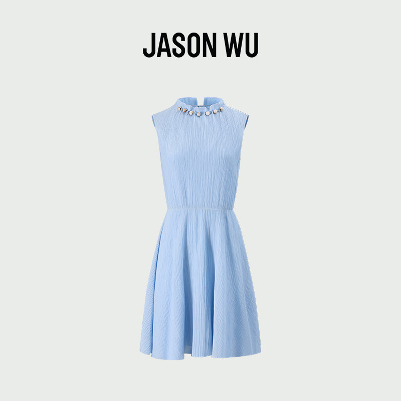 JASON WU2026年夏季新款串珠花苞连衣裙女士无袖修身显瘦女装