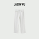 WU2025秋季 新款 通勤直筒宽松百搭白色高级质感牛仔裤 JASON 裤 子女