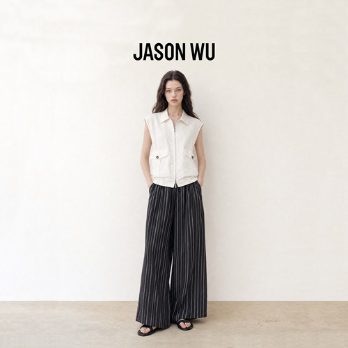 JASON WU-J系列100%汉麻无袖工装马甲背心女