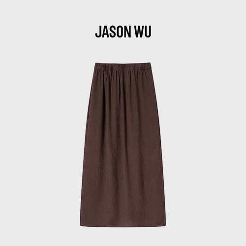 JASON WU-J系列桑蚕丝压褶设计A字中长半身