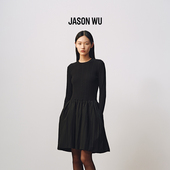 针织拼接气质显瘦铃兰花苞长裙连衣裙 WU秋冬新款 花苞裙 JASON