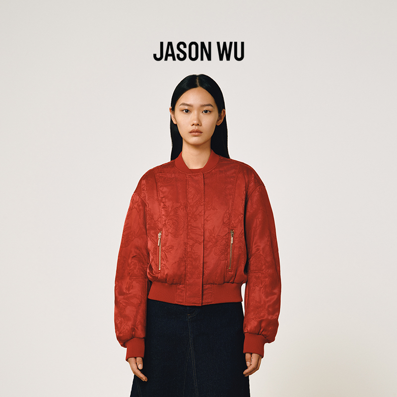 JASONWU通勤适中真丝提花