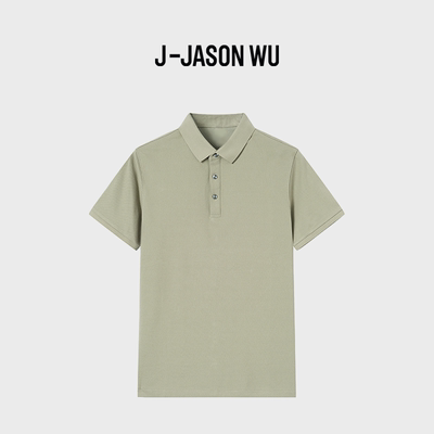 JASON WU-J系列夏季新款美式翻领正肩上衣简约POLO短袖T恤女