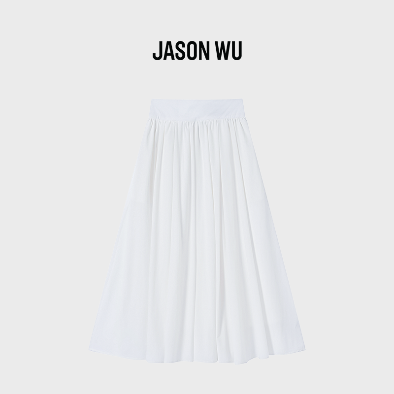 JASON WU-J系列甜美公主风中长款A字遮胯显瘦百褶半身裙女春夏新