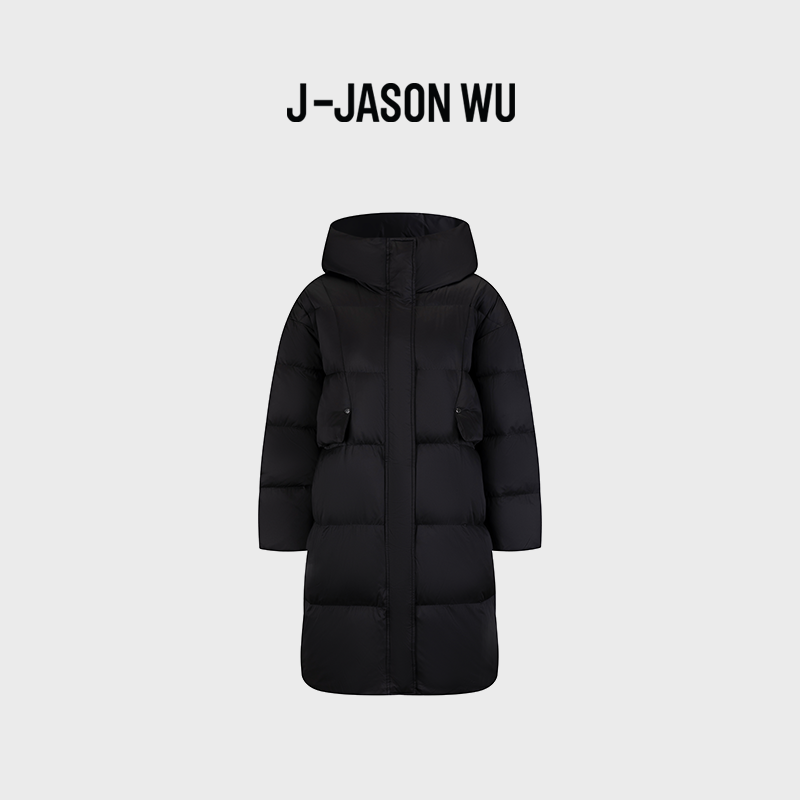 JASON WU 秋冬保暖纯色简约长款过膝羽绒服