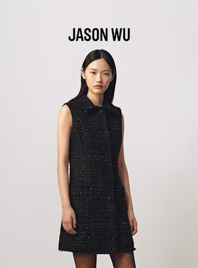 JASON WU 秋冬新款羊毛粗花呢小香风简约百搭设计裙子长裙连衣裙