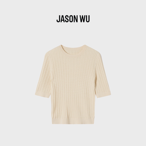 JASON WU-J系列桑蚕丝休闲基础百搭针织短袖