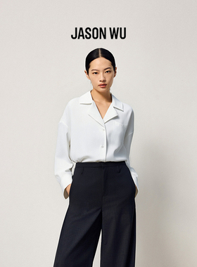 【李冰冰同款】JASON WU 秋冬新款夏威夷领简约上衣衬衣衬衫女