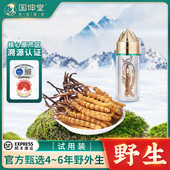 国坤堂冬虫夏草官方旗舰店野生虫草西藏那曲青海玉树正品 新鲜干货