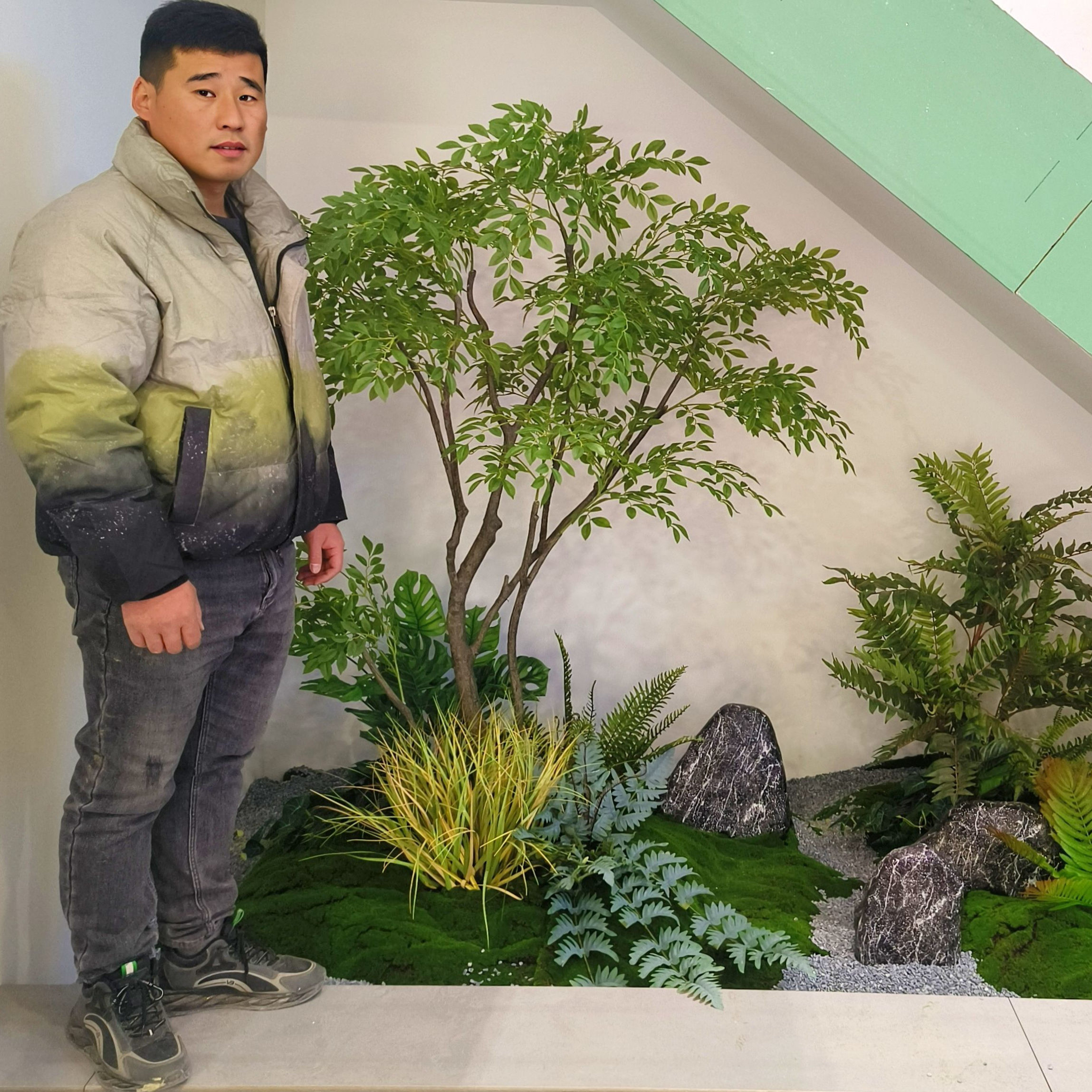 室内仿真树定做马醉木枫树室内造景假树绿植装饰酒店餐厅楼梯橱窗