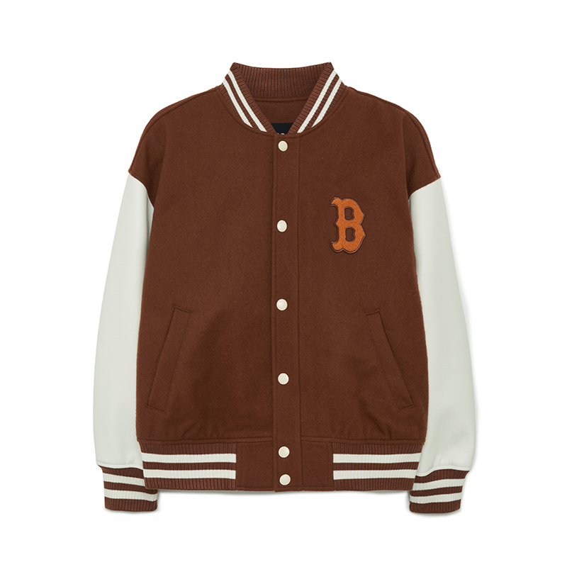 MLB秋季男女情侣同款学院风羊毛户外运动休闲棒球外套3AJPV0634