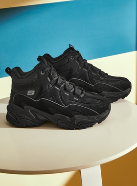 Skechers斯凯奇新款女子加绒二代机甲鞋秋冬复古拼接老爹鞋168021