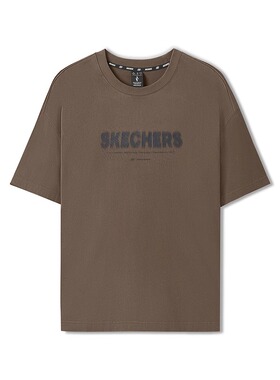 Skechers斯凯奇夏季男女同款宽松百搭短袖休闲运动T恤衫L225U057