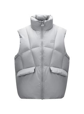 Skechers斯凯奇秋冬款女子舒适保温梭织三防羽绒马甲背心L424W115