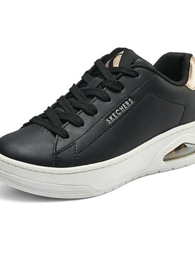 Skechers斯凯奇女鞋夏季厚底耐磨运动休闲鞋经典复古小白鞋177700