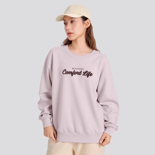 Skechers斯凯奇女士秋冬款 柔软舒适保暖套头运动休闲卫衣L425W070