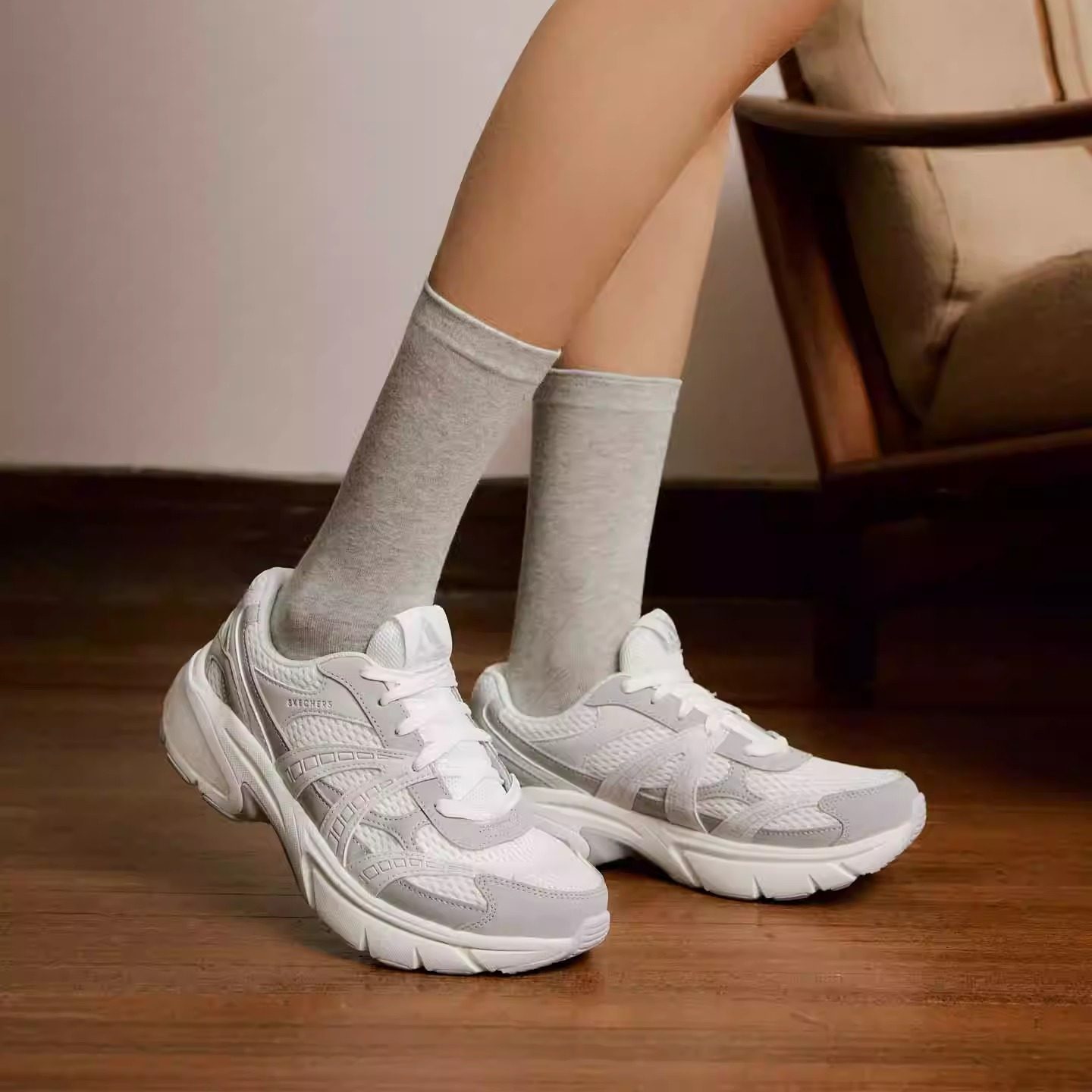 Skechers斯凯奇女鞋秋冬时尚潮流月影鞋防滑耐磨运动老爹鞋177356,运动鞋new,运动休闲鞋,淘宝优惠券,粉丝福利购,淘宝优惠卷