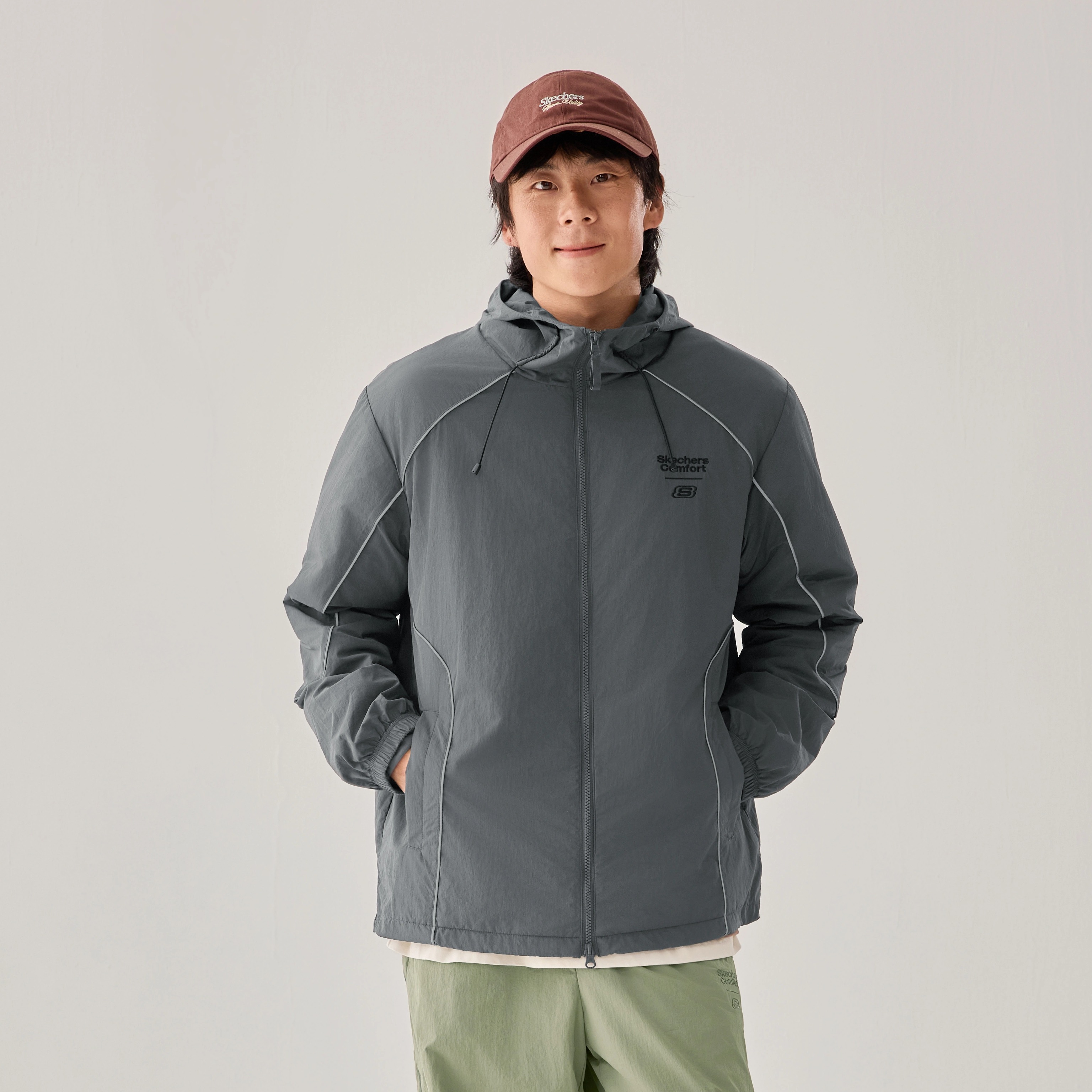 Skechers斯凯奇男连帽休闲外套