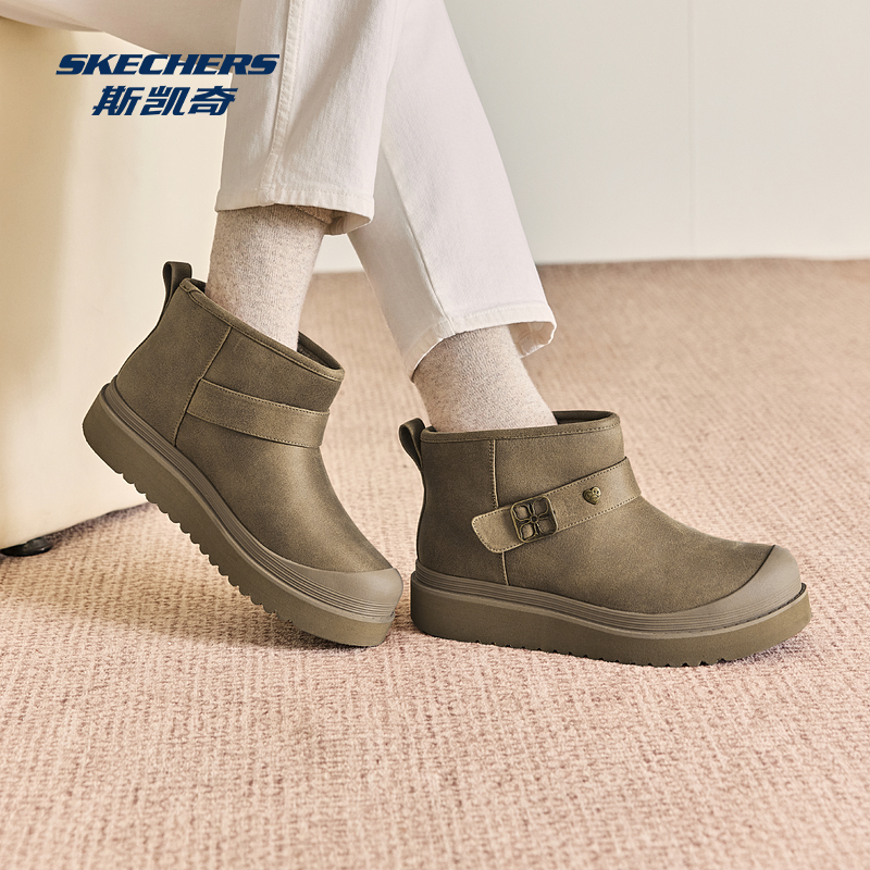 Skechers斯凯奇女鞋保暖雪地靴