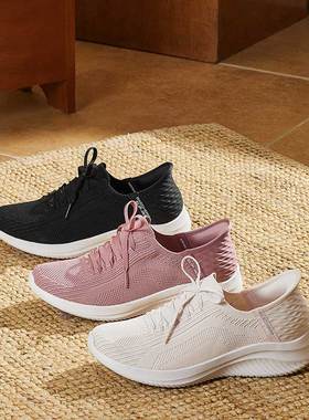 Skechers斯凯奇新款闪穿轻便健步鞋女缓震舒适一脚蹬休闲鞋149710