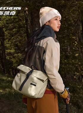 Skechers斯凯奇男女通用户外休闲斜挎包翻盖折口单肩背包L424U067