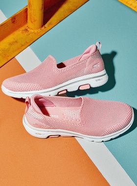 Skechers斯凯奇女子一脚蹬休闲网布运动鞋轻盈舒适健步鞋子15900