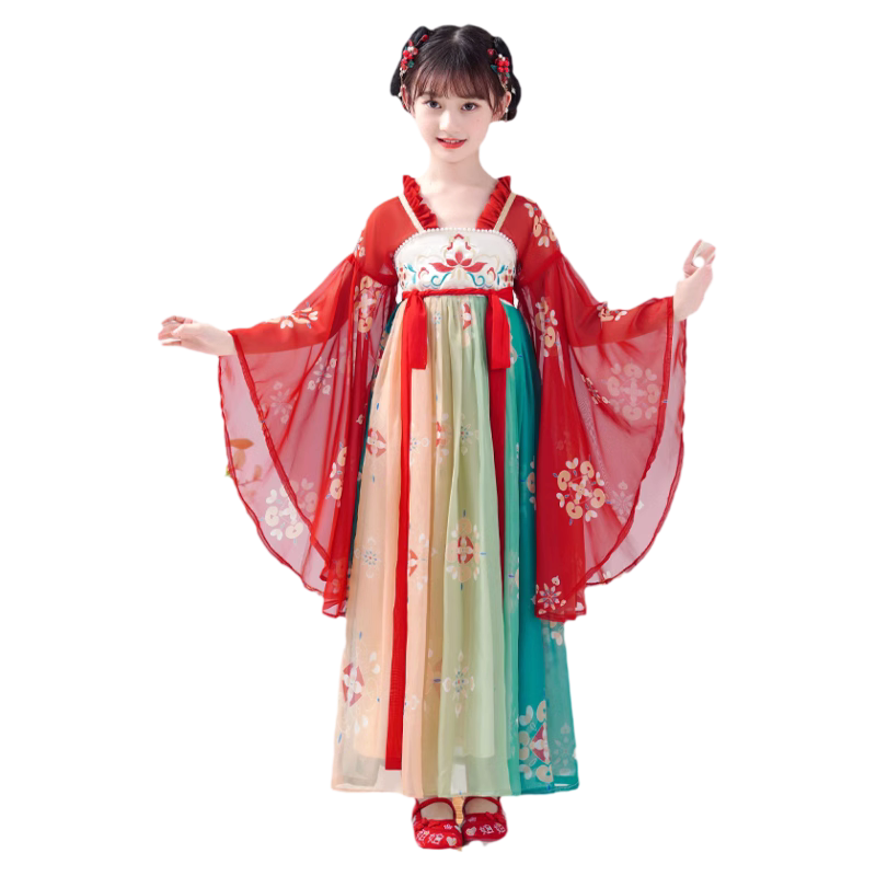 汉棠记女古风演出服儿童汉服女童