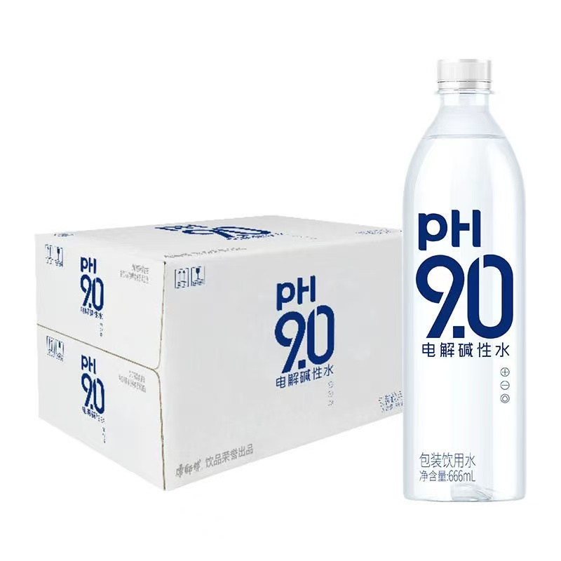 电解碱性水ph9.0包装饮用水666ml