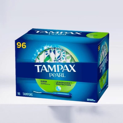 美国正品Tampax丹碧丝塑料长导管卫生棉条 大流量Super96支