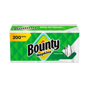 现货 Bounty Napkins方斤纸餐巾纸方巾布方形西餐200张
