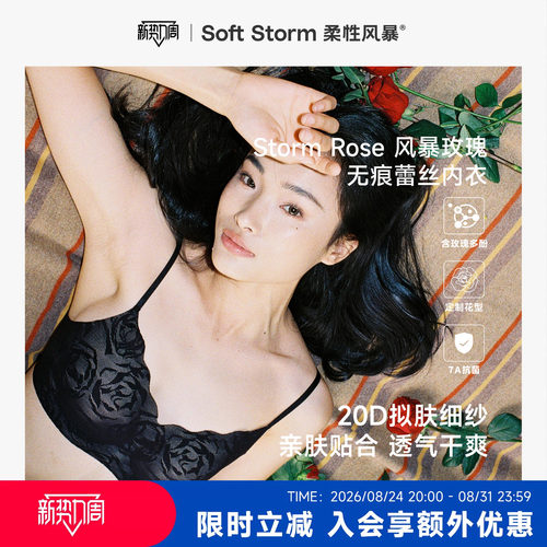 SoftRose无痕玫瑰蕾丝内衣聚拢女