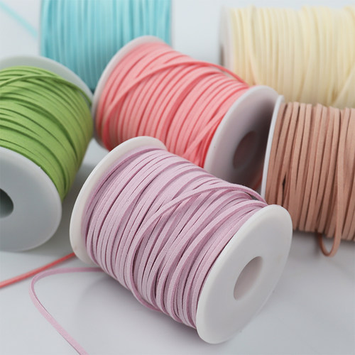 3mm鹿皮绒绳丝带吊坠绳绒皮绳鲜花礼盒包装丝带DIY礼物绑带缎带