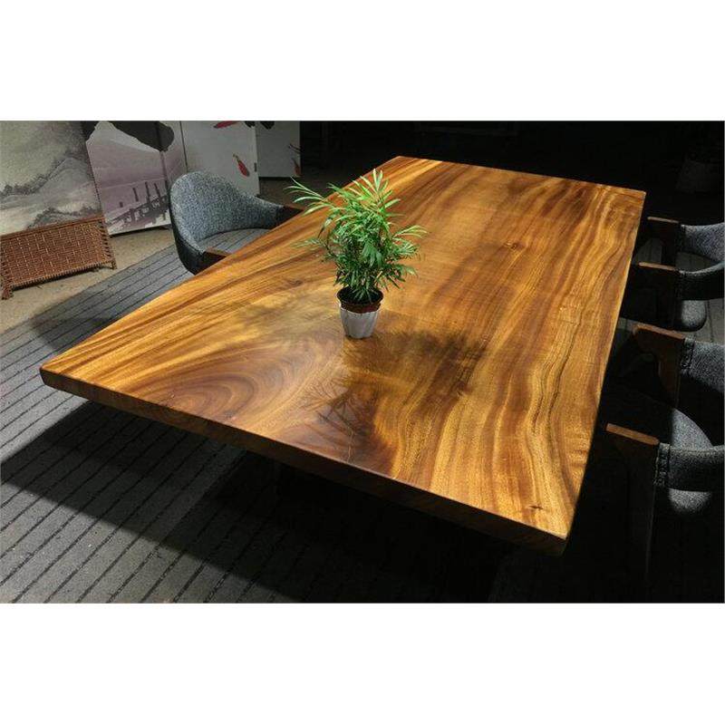 实木大板南美胡桃木奥坎书画案巴花黄花梨餐桌红木茶桌老板办公桌